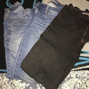 Lot of three pair size 0 American Eagle jeans